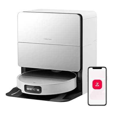 roborock Saros 10 Aspirateur Robot 22,000 Pa DuoDivide Anti-Enchevétrements, Robot Aspirateur Le Plus Fin, Détachement des Serpillières, Reactive Al 3.0, ChÃssis AdaptiLift, Brosse FlexiArm