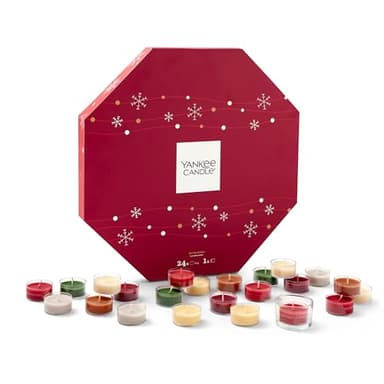 Yankee Candle Calendrier de l'Avent 2025 | Bougies parfumées | 24 bougies parfumées et 1 porte-bougies parfumées | Cadeaux de Noël parfaits pour les femmes