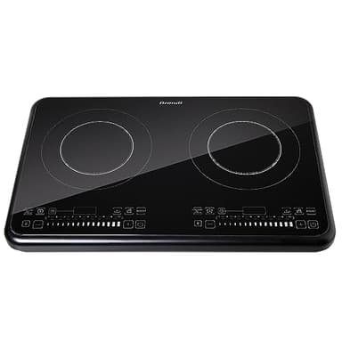 Brandt - TI2FSOFT - Plaque Induction Posable - Table de Cuisson - Noir - 2 Foyers - 3400W - - 10 Positions et Touche Booster - Fabriqué en France