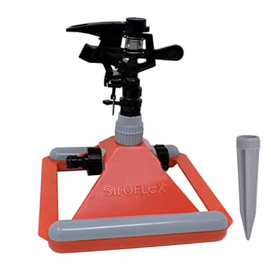 Siroflex 4650/S Arroseur-Canon Gemini réglable avec tétine | Made in Italy | arroseur Automatique | arroseur Rotatif sectoriel | Arroseur Batteur Professionnel