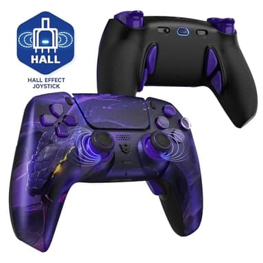 HEXGAMING Phantom Pro Manette pour ps5 avec 4 Palettes & 8 Joysticks Analogique Hall Effect,Controller pour ps5 avec Gâchettes & 6 Profils Remappage,Compatible avec PC,Mobile-Orochi
