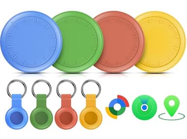 Smart Air Traceur, Air Tracker Android Lot de 4, Traceur Localisateur D’Objets Bluetooth, Fonctionne avec App Android, Localisateurs Smart Tags Android pour Valises/Portefeuilles/Clés/Sacs