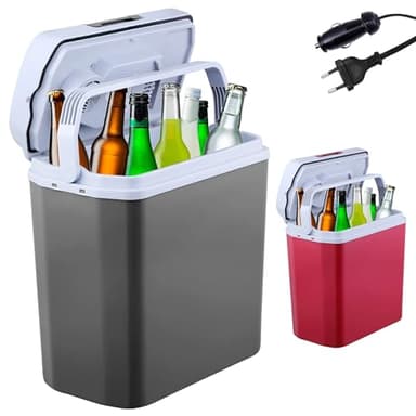 Arebos Glacière 20 litres | pour Refroidir et Garder au Chaud | Mini réfrigérateur | Glacière thermoélectrique | avec Mode ECO | 12/230 V pour Voiture et Prise électrique | Anthracite