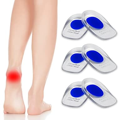 Newpop 3 Paires Talonnettes en Gel, Epine Calcaneenne Silicone Talonette, Soulage Douleurs Pieds Semelle Talon, Tendinite et Fasciite Plantaire Orthopédique Coussinet pour Homme et Femme (S, Bleu)
