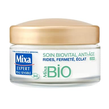 Mixa - BIO - Soin Biovital Anti-Âge Jour - Rides, Fermeté, Eclat - Peaux Matures - 50 ml