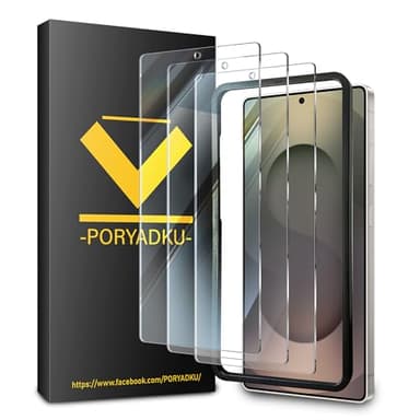 Protection D'écran pour Samsung Galaxy S25 Ultra 5G 6,9 Pouces, Verre Trempé 3 Pièces + Cadre d'Installation 1 Pièces, Anti-empreintes digitales, 9H Dureté, Sans Bulle