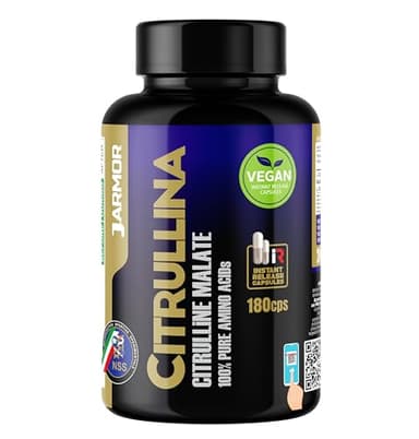 Citrulline Malate 3000 mg - 180 Capsules, L-Citrulline Pre Workout sans Caféine, Booster Musculation et Énergie