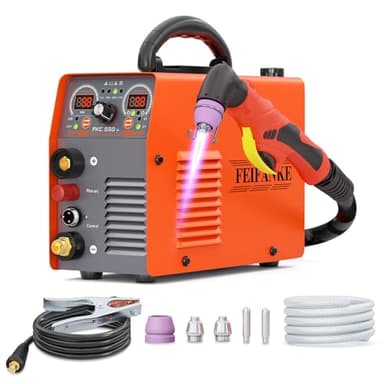 FEIFANKE 55A Decoupeur Plasma Arc Pilote Sans Contact Haute Fréquence Courant D'air IGBT 2T/4T Chalumeau épaisseur De Coupe Maximale 20mm pour La Découpe de L'acier Inoxydable Aluminium et Cuivre