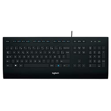 Logitech K280e Pro Clavier Filaire Business pour Windows/Linux/Chrome, Plug-and-Play USB, Saisie Discrète, Taille Standard, Résistant aux Eclaboussures, AZERTY Français - Noir