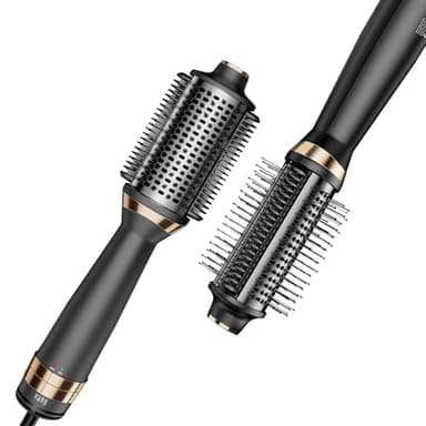 Brosse Soufflante 4 en 1, Brosse Chauffante Brushing, Electrique Brosse Cheveux Brushing, Brosses électriques et Soufflantes 4 en 1 pour Sécher Boucler Lisser Volumiser