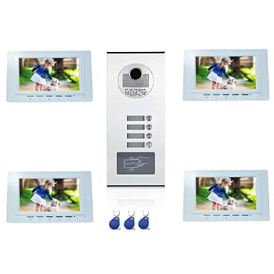 Visiophone Couleur pour 4 logements, 4 Appartements