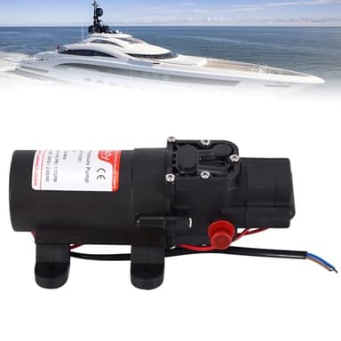 Kinberry DC 12 V 4,3 LPM 2,4 Bar Pompe à Membrane Auto-Amorçante à la Demande, Pompe a Eau 12 V Camping Car avec Interrupteur de Pression, 35 PSI, pour Camping-Car, Caravane, Bateau et Jardin