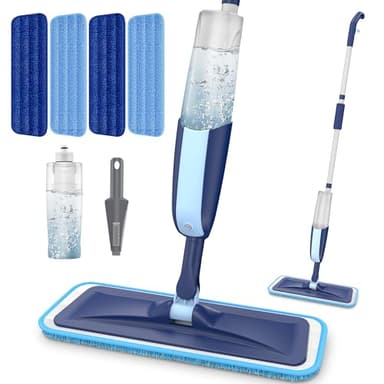 Balai Serpillère Vaporisateur, Balais Serpillère Nettoyer Sol Lave Sol avec Reservoir Microfibre Spray Mop pour Maison, Cuisine, Bois Dur, Stratifié, Bois