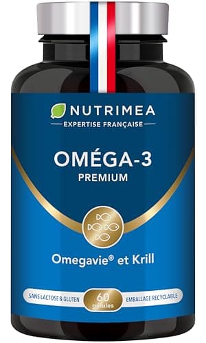 Omega 3 & Krill d'Antarctique | Breveté Omegavie® | Huile de Poissons Sauvages | Antioxydant Naturel | Cognition & Système Immunitaire | Concentré en Astaxanthine | Fabrication Française | Nutrimea