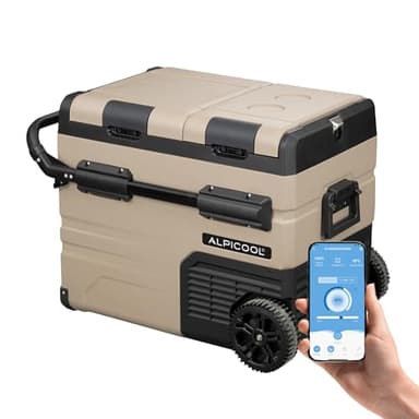 Alpicool TAW45 Glaciere Portable Réfrigérateur Voiture 45 Liter Camping Congélateur 12/24V Mini Frigo pour Maison, Bureau ou Pique-Nique en Plein Air/ -20 à 20℃