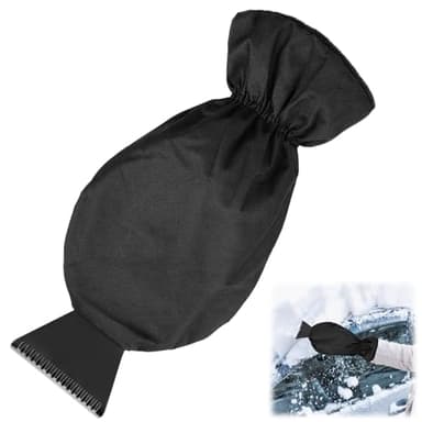 Grattoir Glace Voiture avec Gant, Grattoir Vitre Voiture avec Gant Gratte Glace Gant Voiture Raclette Givre Robuste, Noir, pour Les Vitres Arrière de Pare-Brise et Les Vitres Latérales