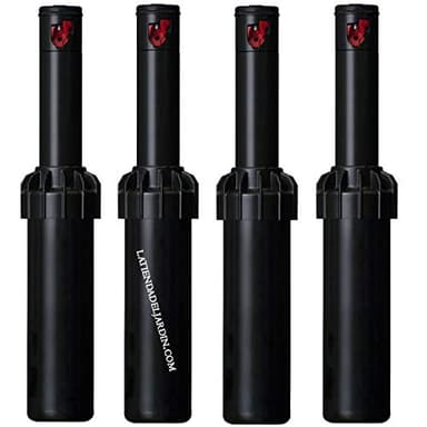 Suinga Lot de 4 Arroseur Hunter PGJ-04, Lot de 4 turbines d'arrosage 1/2" 4,3 à 11,6 m, Noir