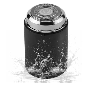 Mini Rasoir Électrique Homme, IPX7 Portable Electric Shaver Tondeuse a Barbe 10,000 tr/min USB Rechargeable Utilisation Humide et Sèche Tondeuse Barbe Cadeaux Saint-Valentin Noël pour Voyage Burea