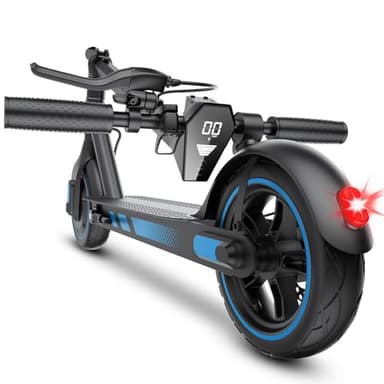 Aimittie Scooter Électrique Pliable pour Adultes, 500W Moteur, 38KM Longue Autonomie, Vitesse Max 25KM/H,Pneus 10" Anticrevaison, Double Éclairage et Double Système de Freinage, Charge Maximale120kg