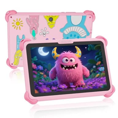 VESWWE Tablette Enfant 7 Pouces Android Tablette Enfants avec WiFi 32Go ROM avec étui de Protection Contrôle Parental Tablet Educative Enfant 3-7 Ans de Garçons et Filles (Rose)