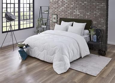 DODO - Couette Chaude Ultra Gonflante 240x260 cm - Convient 2 Personnes - Tissu 65% Polyester 35% Coton - Garnissage 100% Thermolite Ultra Polyester 350g/m² - Lavable en Machine à 40°C
