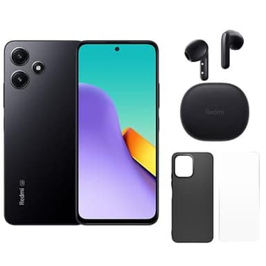 XIAOMI - Redmi 12 5G 4+128 Go Noir + Écouteurs Redmi Buds 4 Lite - Pack Smartphone + Coque + Verre Trempé - Écran 6,79’’ - Batterie Longue Durée 5000 mAh