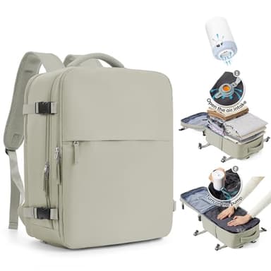 SZLX Sac à Dos Sous Vide Bagage à Main Pour Femmes, Sac à Dos Airbag Avec Système De Vide Pour Le Voyage, Ryanair Travel Ruscksack Taille Cabine Avec Pompe étanche Valise Sous Vide Pour Homme