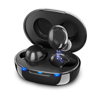 Amplificateur De Son - JINGHAO Rechargeable d'amplificateurs sonores Invisible Avec Portable Boîtier De Chargement, lot de 2