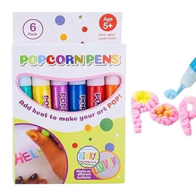 Generico Stylo 3D à bulles – 6 stylos avec encre qui gonfle – Pour et travaux créatifs – Idéal pour l'école, les anniversaires et les cadeaux – Dessins à relief pour albums et dessins