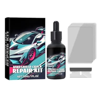 Kit Reparation Pare Brise,Efface Rayure Pare Brise,Colle Pare Brise Voiture,Kit de Réparation de Verre Fissuré pour Craquelures,Rayures, Trous,Dommages en éToile.