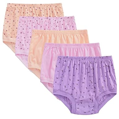 Anntry Culotte Taille Haute pour Femme sous-vêtements en Coton pour Femmes Lot de 5 Culottes Douces et Respirantes à Couverture complète (XXL, Couleurs -1)