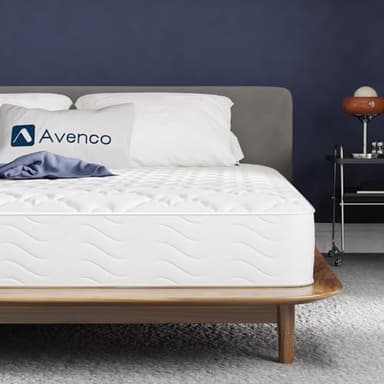 Avenco Matelas 140x190, 20CM, Matelas à Ressorts Ensachés, Mousse de Confort Double, Isolation des Mouvements, Certifié Sûr et Fiable par CertiPUR-US et Oeko-TEX, Soutien Lombaire