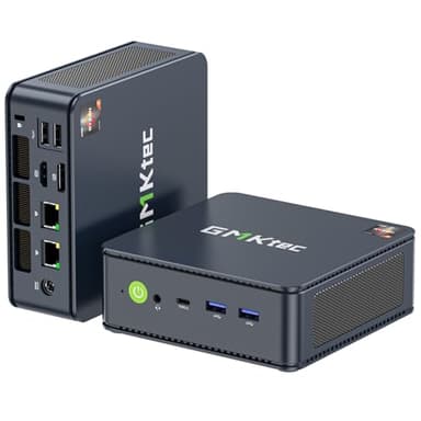 GMKtec AMD Ryzen 7 Mini PC 5825U(Battre ryzen 7 5850U)(8 C/16 T 4,50 GHz), M5 Plus Double LAN 2,5G Micro PC, 16 Go RAM DDR4 + 512 Go PCIe-SSD/WiFi 6/USB 3.2/USB-C/BT 5.2/DP/HDMI