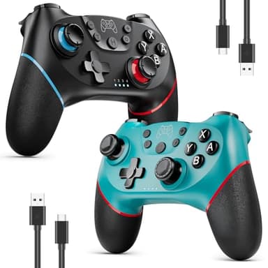 Etpark Manette Switch 2PCS, Manette Switch Sans Fil Compatible avec Switch/Switch 2/Switc.h Lite/OLED, Manett.e Switch Pro avec Hall Joysticks/Turbo/6 Axis Gyro/Dual Vibration