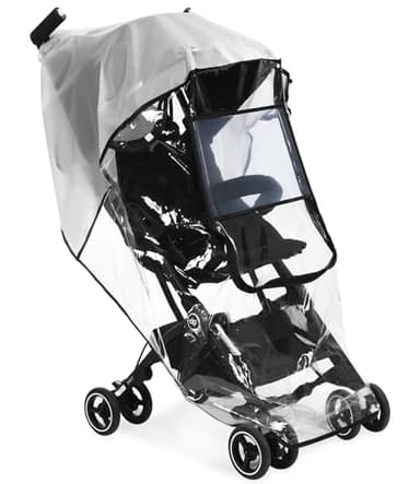 Housse de Pluie Universelle pour Poussette, Habillage Protection Housse pour Poussette, Protection Pluie Poussette Universelle avec Fermeture éclair étanche, Protection contre Pluie et Vent Rain Cover