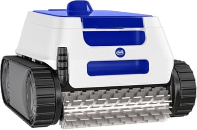 Gre ER230 - Robot nettoyeur électrique pour piscines enterrées jusqu'à 9x4m, nettoie le fond, les parois et la ligne d'eau en 2h, Blanc, Bleu et Noir