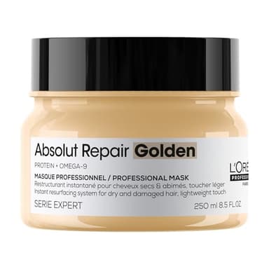 L'OREAL PROFESSIONNEL - Masque Restructurant Instantané Absolut Repair Golden - Cheveux Secs & Abîmés - Répare & Protège Intensément - 7x Plus de Brillance - 250 ml