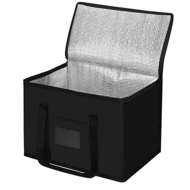 Beautyshow Sac Isotherme Doux, Grand Sac Isotherme de 40L, Sacs D'épicerie Pliables, Sacs de Livraison de Nourriture Thermique, Sa c de Pique-Nique pour Camping, Barbecue, Shopping