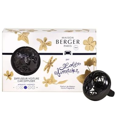 Maison Berger Diffuseur Voiture Parfumé – Clip Métal 4,5 cm avec Recharge Incluse, Fabrication Française – Clip Grille Aération – Jusqu’à 4 Semaines de Diffusion (Lolita Lempicka Gun Métal)