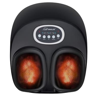 Snailax masseur de pieds électrique avec chaleur, masseur de pieds shiatsu avec pétrissage rouleaux de compression, massage des pieds, chauffe-pieds, cadeaux pour femmes hommes
