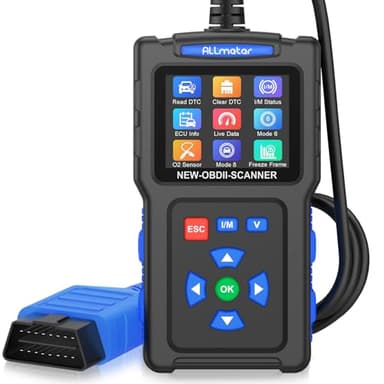 ALLmeter Valise de Diagnostic OBD2, OBDii Outils Diagnostics système Moteur, Mesure de Tension OBD, Données en Direct, Effacement des Codes, Prend en Charge Le français
