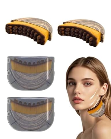 HUVZOR 2PCS Brosse de Contour Lymphatique pour le Visage,Brosse Drainage Lymphatique,Brosses à Sec pour Visage,Brosses de Massage pour Cou,pour Sculpter Mâchoire,l'angle de la Mâchoire