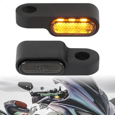 evermotor Homologué Clignotant Moto LED, 3 LED Universel 12v 2PCS, E24 Homologué Mini LED Clignotant En Alliage D'aluminium Moulage Étanche Ip67