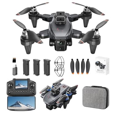 Drone GPS avec Caméra EIS 4K pour Débutants, Drone avec évitement d'obstacles, Télécommande avec écran, Moteur sans balais, Autonomie de vol de 48 minutes, Retour en un clic, Jouets pour enfants