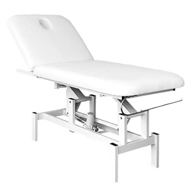 PLUS SANTE - FOBIA, Table de Soins Esthétiques Électrique, Largeur 65 à 75 cm, Hauteur Réglable - Blanc Cassé (70 cm)