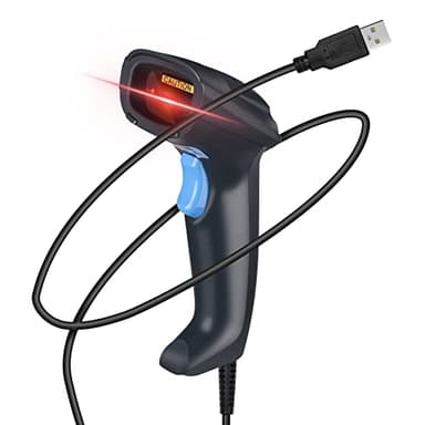 OBZ QR Douchette Code Barre USB 2D Lecteur Code Barre Filaire 1D Lecteur de Codes-Barres PDF417 Data Matrix Scanner Code Barre avec Windows POS Linux pour Bibliothèques Supermarchés