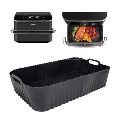 Moule Silicone Air Fryer for COSORI Air Fryer 10L Twinfry, Réutilisable Airfryer Accessoires Plat Silicone for COSORI Air Fryer 10L Twinfry CAF-TF101S-AEU Friteuse Sans Huile