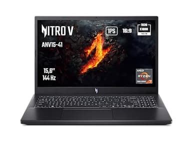 ACER Nitro 5 ANV15-41-R9NM, Ordinateur Portable Gaming 15.6'' Full HD IPS 144Hz, (AMD Ryzen 7 7735HS, NVIDIA GeForce RTX 4060, RAM 16 Go, 1024 Go SSD, Windows 11) PC Portable Gaming, Couleur Noir