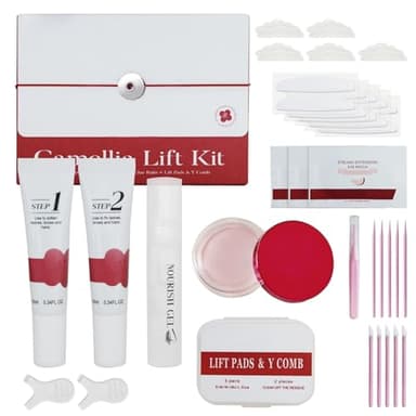 2025 Kit Rehaussement de Cils - Professionnel Brow Lift Kit Sourcil, Lash Lift Eyebrow Lamination de Démarrage avec Baume à la Colle Haute Adhérence, Formule Douce four les Yeux Sensibles