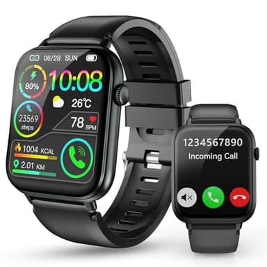 OTOZABU Montre Connectée Homme Femme, 1.85" HD Smartwatch avec 113+ Modes Sportifs, IP68 Montre Intelligente avec Podometre/Cardiofrequencemetre/Sommeil, Bracelet Montre Intelligente pour Android iOS